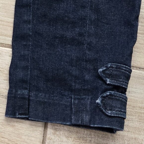 Ann Taylor High Rise Jeans Women's Side Zip Stretch Denim Ankle Strap Accent 14 - Picture 5 of 10
